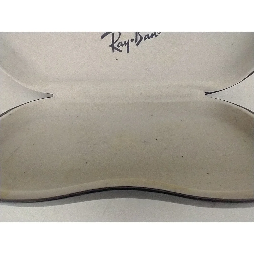 Ray-Ban Black‎ Hard Shell Clamshell Sunglasses Eyeglasses Case Logo Textured